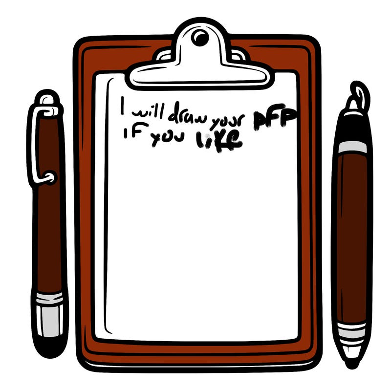 blank clip board with pen