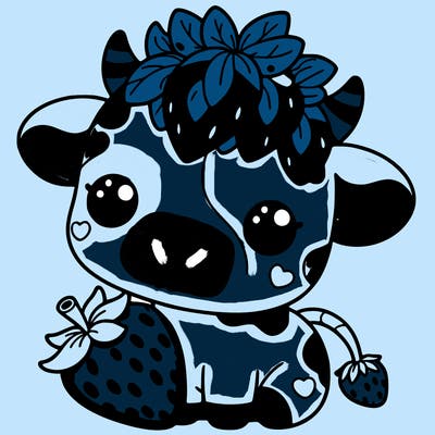 cute strawberry cow