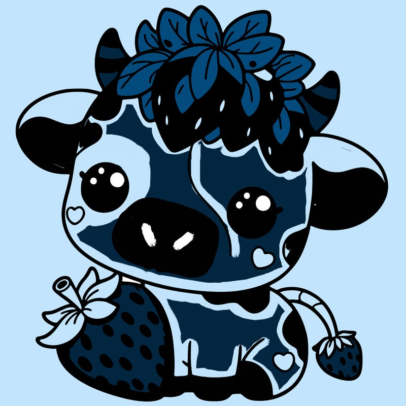 cute strawberry cow