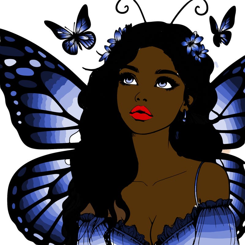 butterfly fairy realistic girl