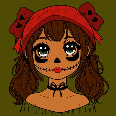 realistic girl halloween