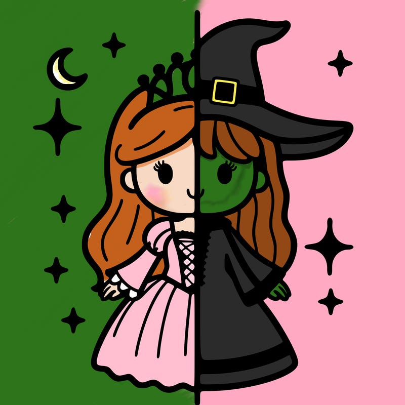 split princess and witch