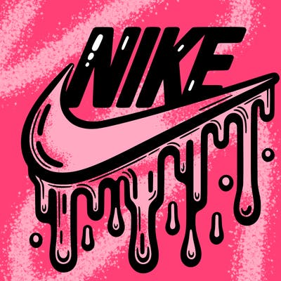 dripping nike logo