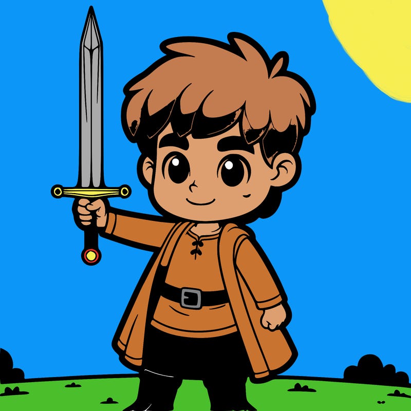 boy with a sword