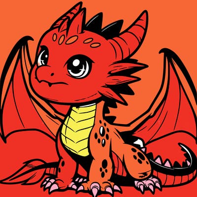 fierce baby night dragon