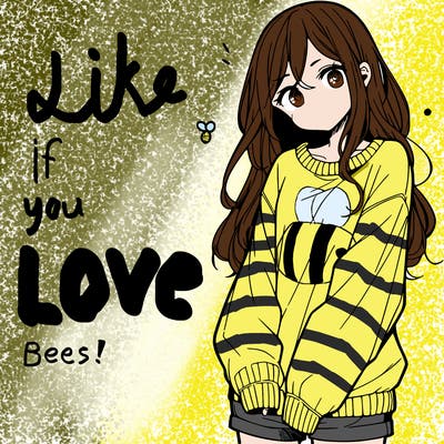 manga teen girl  in a sweater and baggy pants