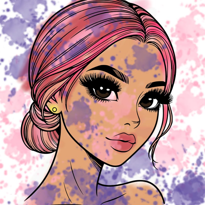 realistic girl with lashes