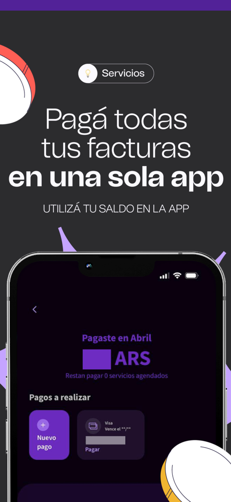 LB Finanzas: billetera virtual - Interfaz de la app LB Finanzas para pagar facturas y servicios en un solo lugar