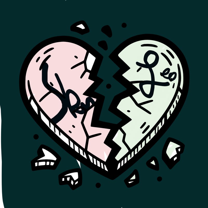 broken to pieces heart