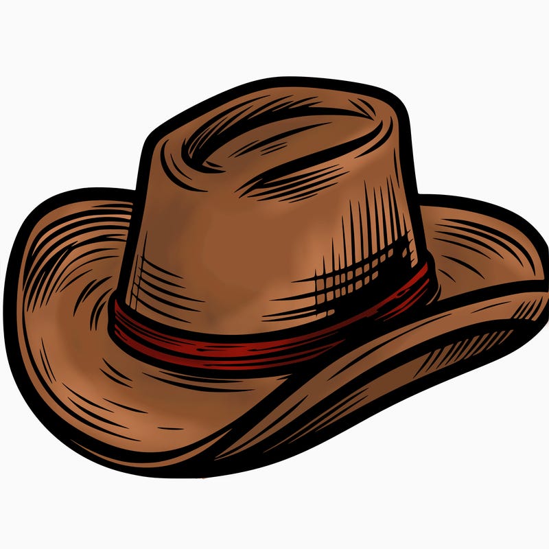 a blank cowboy hat