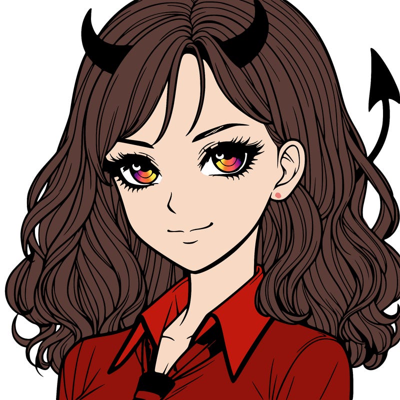 devil girl realistic person