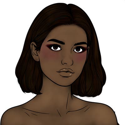 realistic portrait of woman