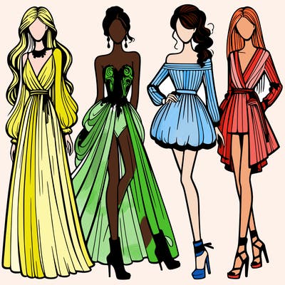 fashion models dresses