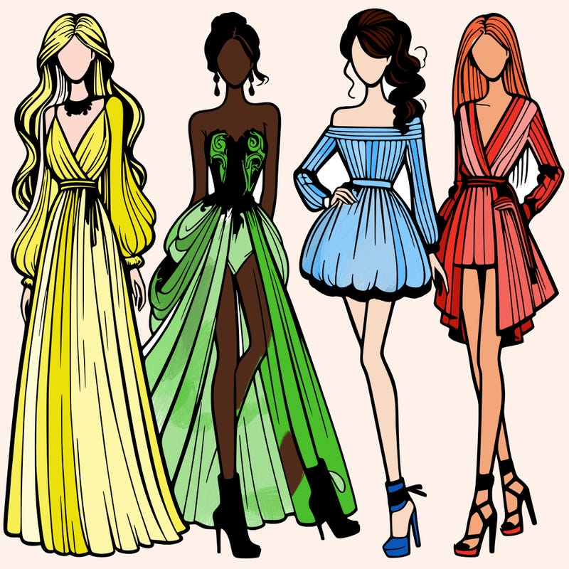 fashion models dresses