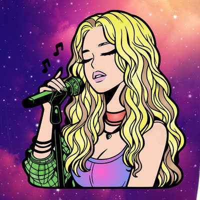 realistic female singer
