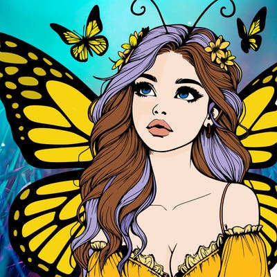 butterfly fairy realistic girl