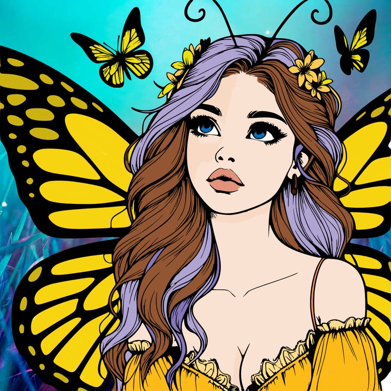 butterfly fairy realistic girl