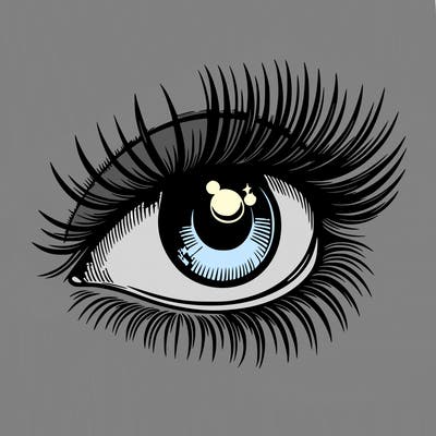 realistic eye long eylashes