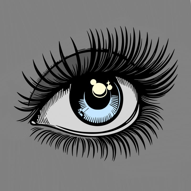 realistic eye long eylashes