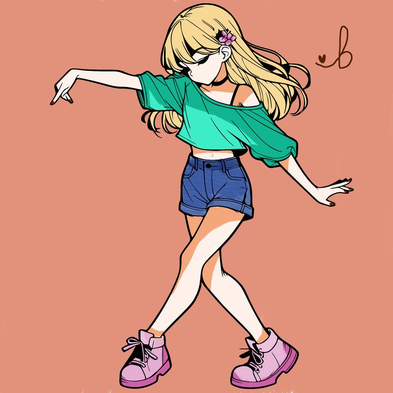 realistic girl danceing