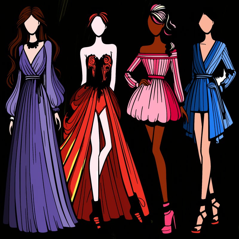 fashion models dresses