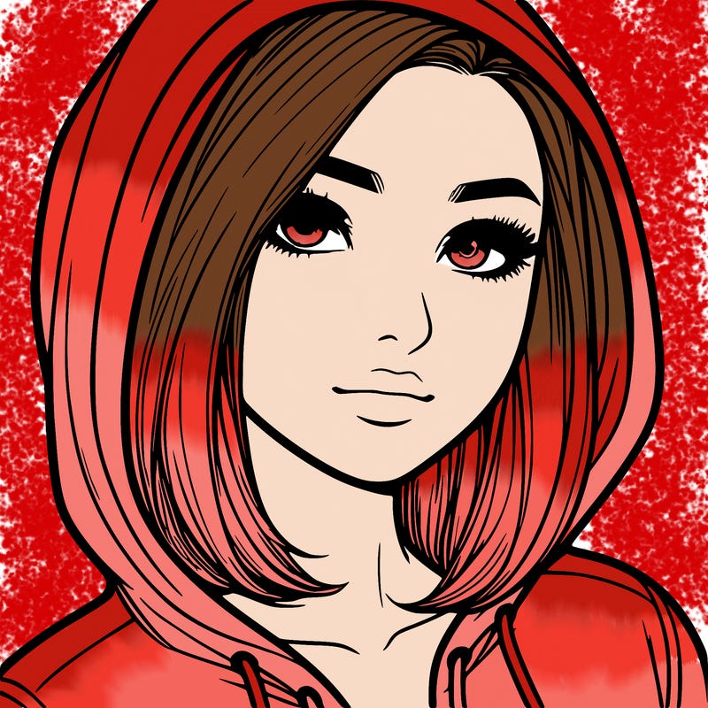 realistic adult girl with hoodie on