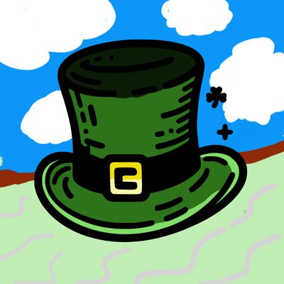 st patrick hat with thin lines