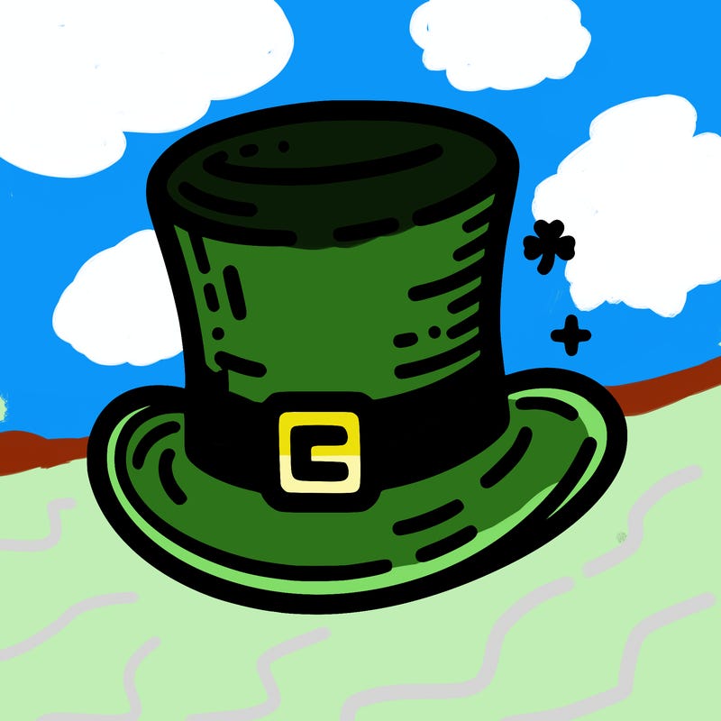 st patrick hat with thin lines