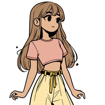 girl in a cute crop top