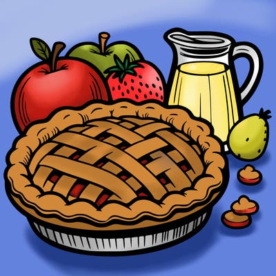 a pie of food