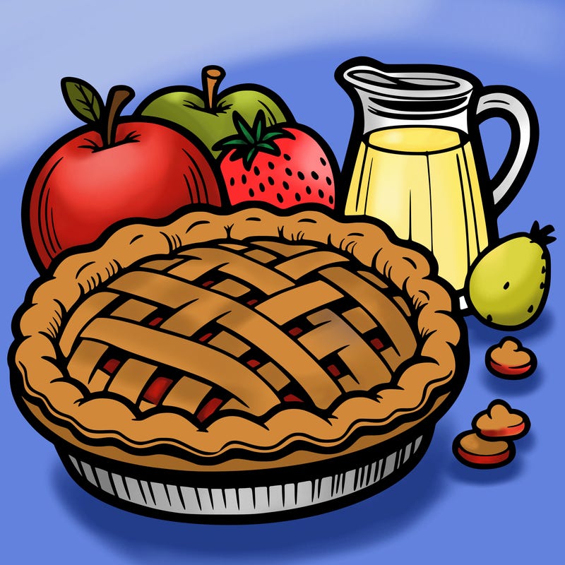 a pie of food