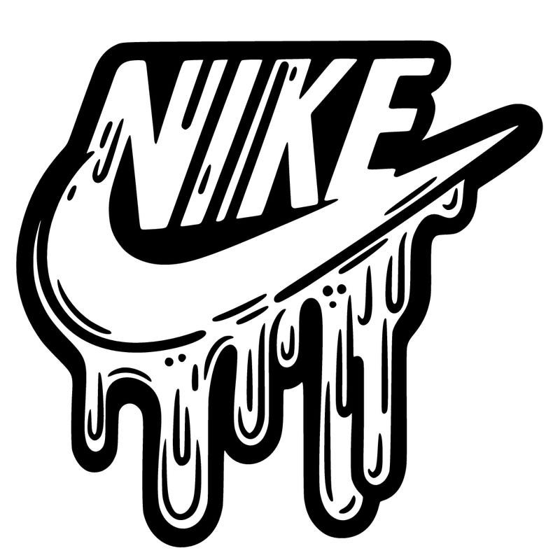 dripping nike logo