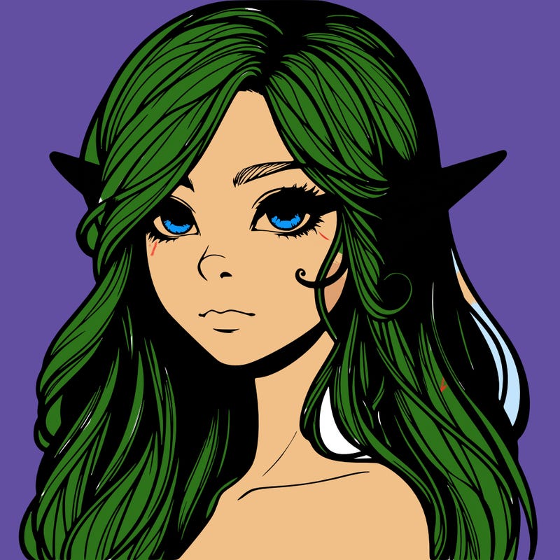 elf girl realistic dark fantasy