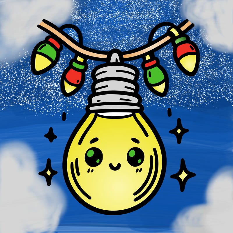 small bulb of a garland