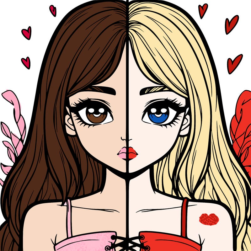 realistic girl split