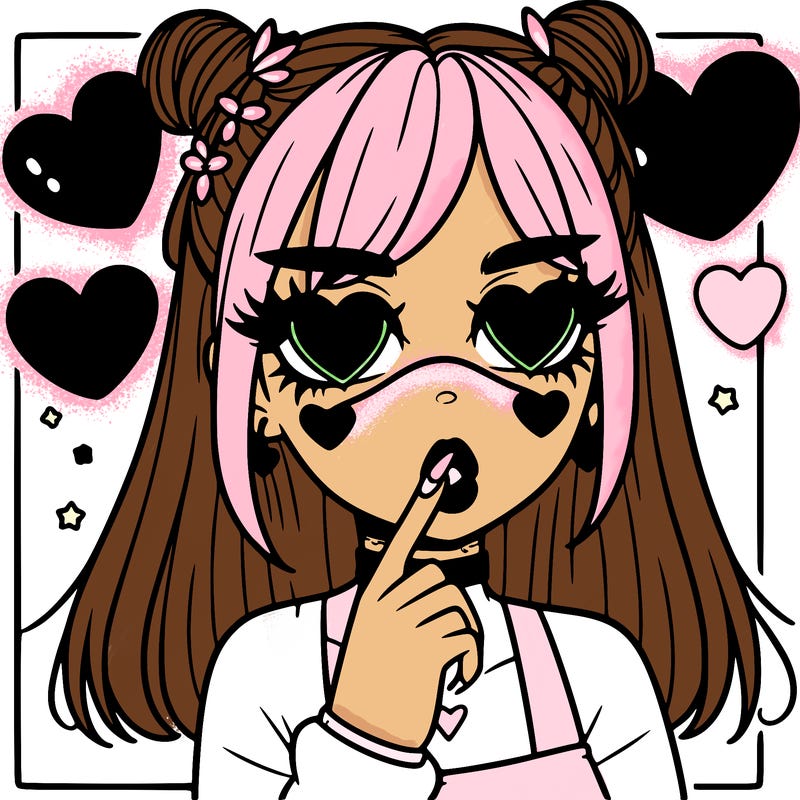 aesthetic heart girl