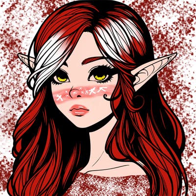 elf girl realistic dark fantasy