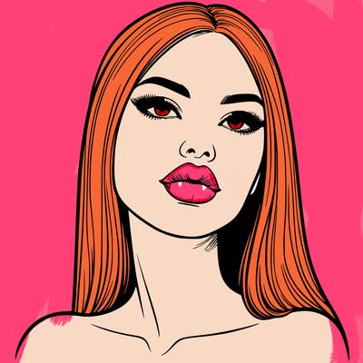 realistic woman with full lips