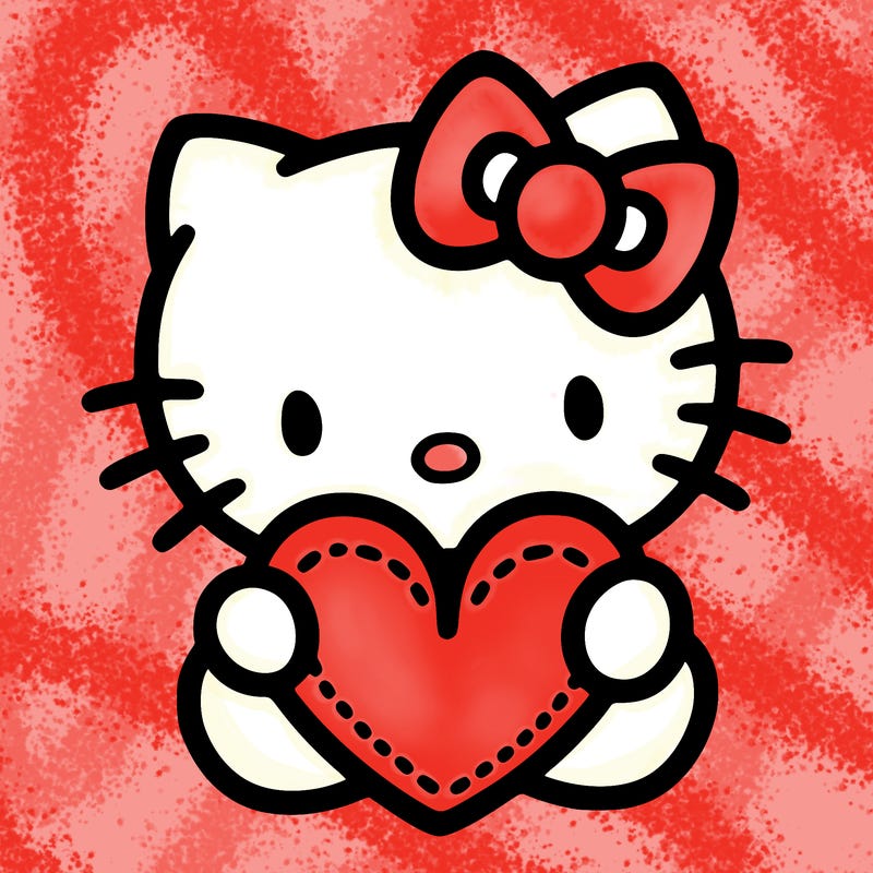 hello kitty with heart