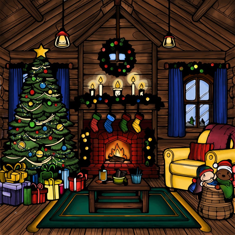 christmas house interior