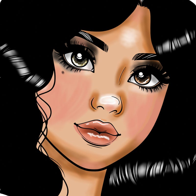 beautiful realistic girl close up to the camera with wavy hair,