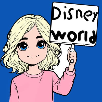 realistic girl holding up a sign