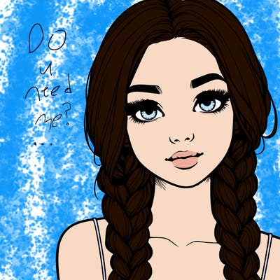 realistic girl with braids