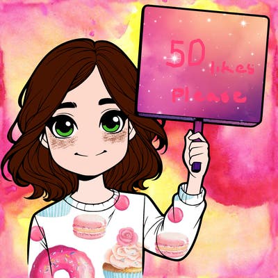 realistic girl holding up a sign