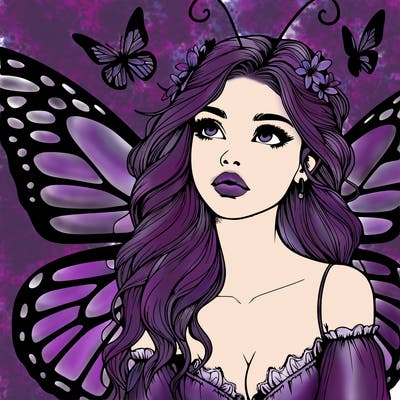 butterfly fairy realistic girl