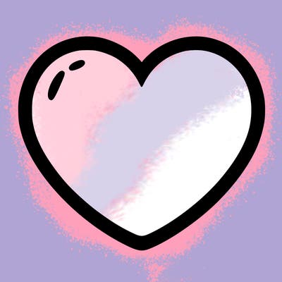a blank heart
