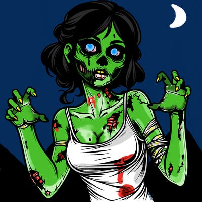 realistic zombie girl