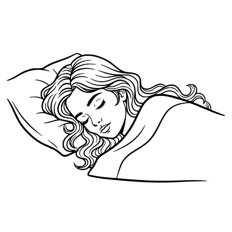 a blonde hair girl sleeping