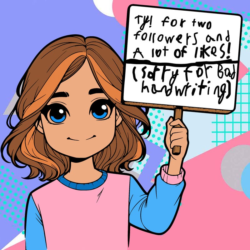 realistic girl holding up a sign