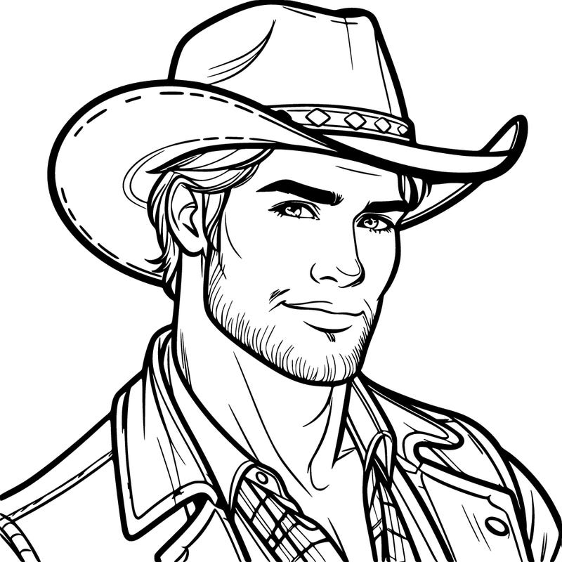 handsome cowboy realistic